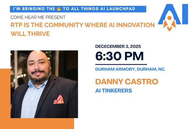 Danny Castro presenting at All Things AI Launchpad